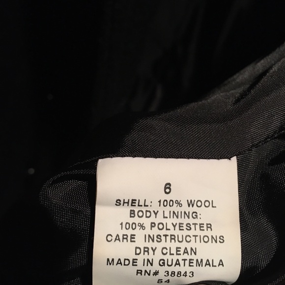 Mackintosh Black Wool Pea Coat Size 6 - Picture 4 of 4